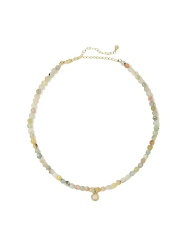 14-karat Gold, Morganite And Diamond Choker