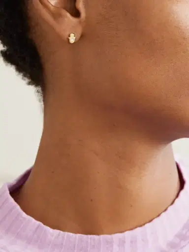 Jennifer Meyer Mini Hamsa 18-karat Gold Diamond Earrings | Thumbnail 2 Jennifer Meyer Mini Hamsa 18-karat Gold Diamond Earrings | Thumbnail 2