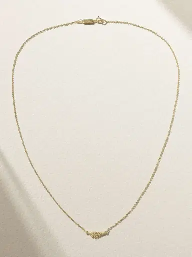 Jennifer Meyer Mini Leaf 18-karat Gold Diamond Necklace | Thumbnail 4 Jennifer Meyer Mini Leaf 18-karat Gold Diamond Necklace | Thumbnail 4