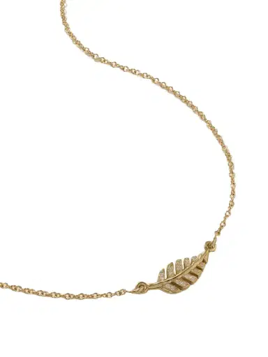 Jennifer Meyer Mini Leaf 18-karat Gold Diamond Necklace | Thumbnail 1 Jennifer Meyer Mini Leaf 18-karat Gold Diamond Necklace | Thumbnail 1