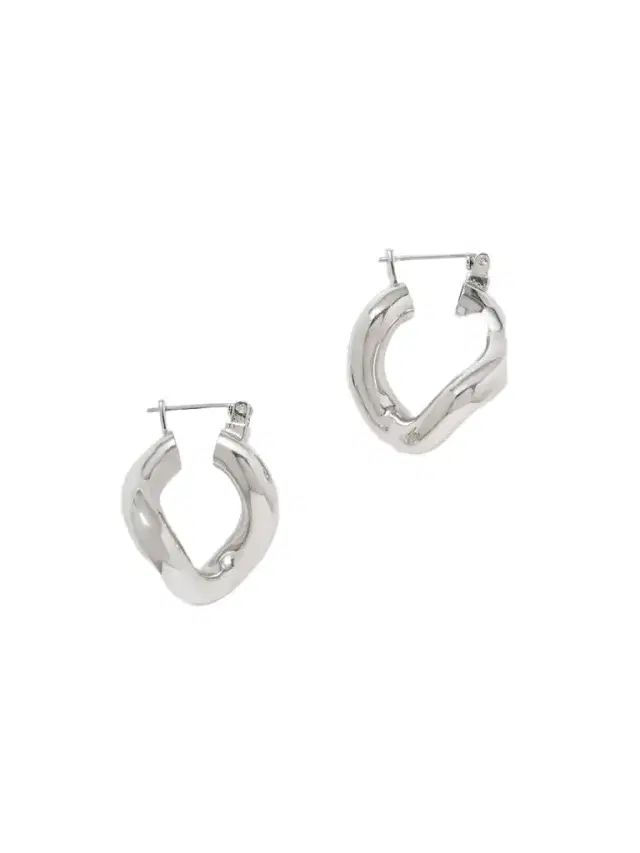 Mini Anima Platinum-plated Recycled Hoop Earrings