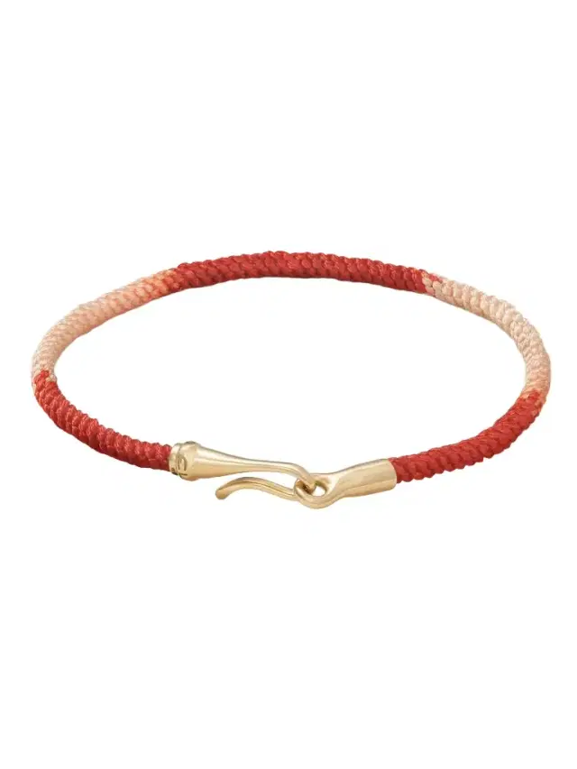 Life 18-karat Gold And Rope Bracelet - S