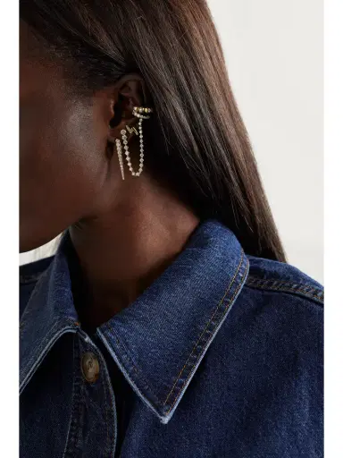 Melissa Kaye Audrey 18-karat Gold Diamond Ear Cuff | Thumbnail 2 Melissa Kaye Audrey 18-karat Gold Diamond Ear Cuff | Thumbnail 2