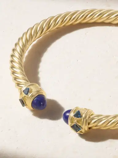 David Yurman Renaissance 18-karat Gold, Topaz And Lapis Lazuli Bracelet | Thumbnail 3