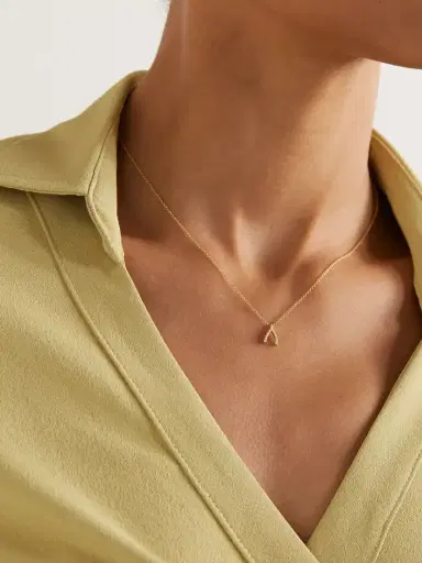 Jennifer Meyer Wishbone 18-karat Gold Diamond Necklace | Thumbnail 2