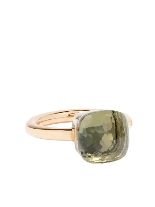 Nudo Classic 18-karat Rose And White Gold Prasiolite Ring