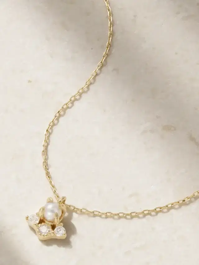 The Little Things 14-karat Gold, Diamond And Pearl Necklace