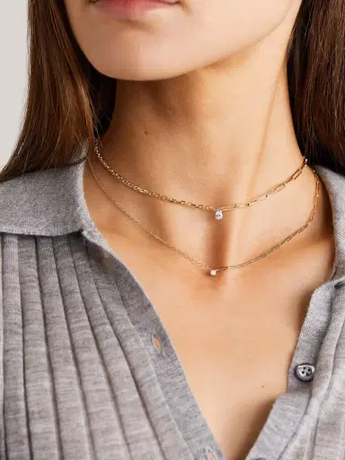 Yvonne Léon 18-karat Gold Diamond Necklace | Thumbnail 2 Yvonne Léon 18-karat Gold Diamond Necklace | Thumbnail 2