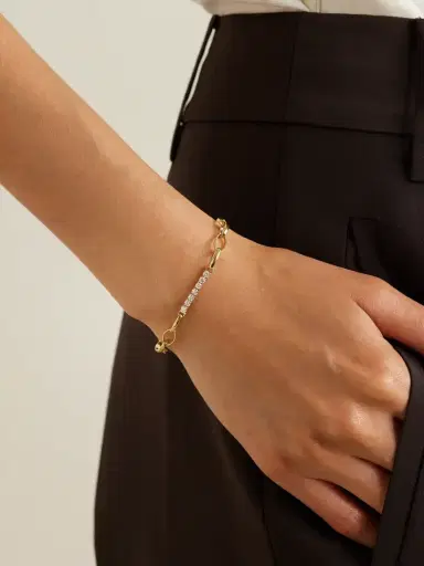 Jennifer Meyer Medium Edith 18-karat Gold Diamond Bracelet | Thumbnail 2 Jennifer Meyer Medium Edith 18-karat Gold Diamond Bracelet | Thumbnail 2