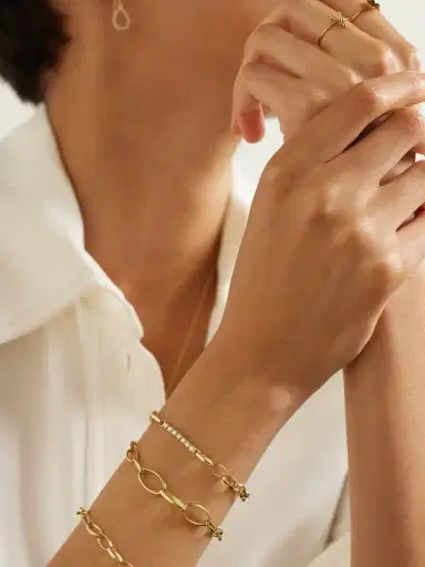 Jennifer Meyer Medium Edith 18-karat Gold Diamond Bracelet | Thumbnail 5 Jennifer Meyer Medium Edith 18-karat Gold Diamond Bracelet | Thumbnail 5