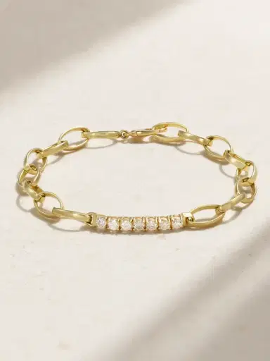 Jennifer Meyer Medium Edith 18-karat Gold Diamond Bracelet | Thumbnail 1 Jennifer Meyer Medium Edith 18-karat Gold Diamond Bracelet | Thumbnail 1