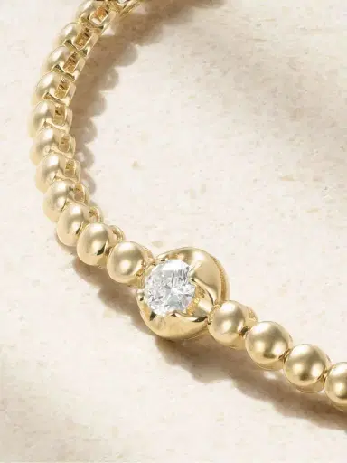 Jennifer Meyer Mini Bezel 18-karat Gold Diamond Tennis Bracelet | Thumbnail 3