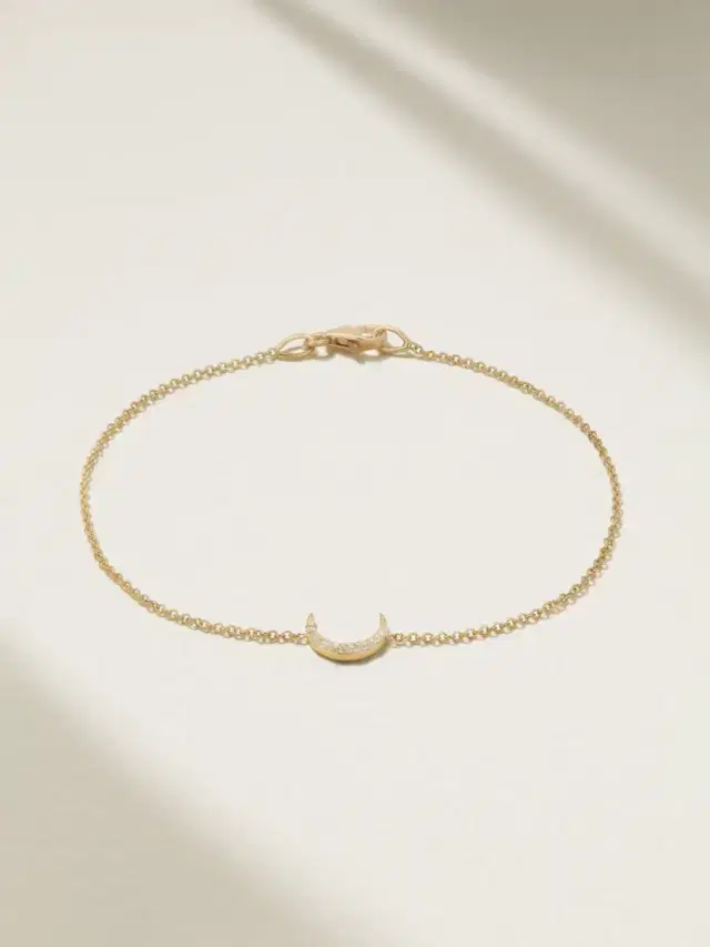 Mini Carson 18-karat Gold Diamond Bracelet