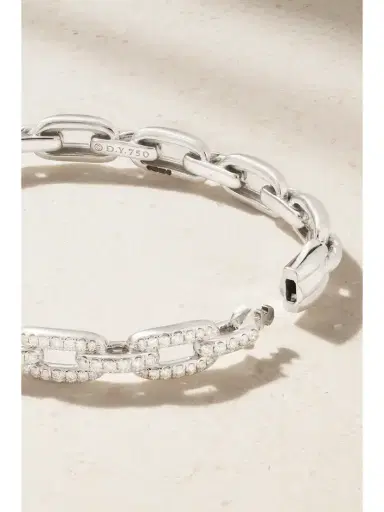 David Yurman Stax 18-karat White Gold Diamond Bracelet | Thumbnail 3 David Yurman Stax 18-karat White Gold Diamond Bracelet | Thumbnail 3