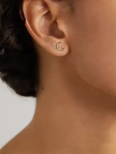Jennifer Meyer Mini Carson 18-karat Gold Diamond Earrings | Thumbnail 2 Jennifer Meyer Mini Carson 18-karat Gold Diamond Earrings | Thumbnail 2
