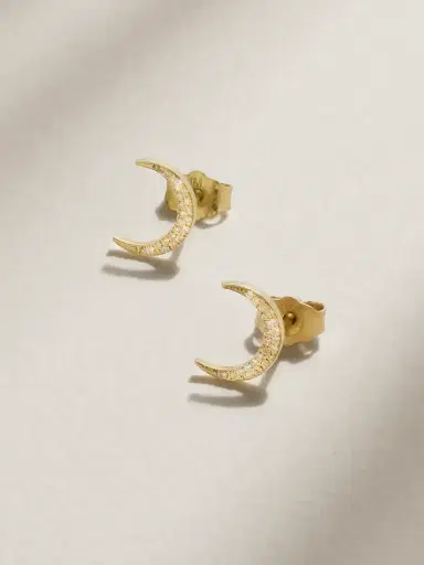 Jennifer Meyer Mini Carson 18-karat Gold Diamond Earrings | Thumbnail 1 Jennifer Meyer Mini Carson 18-karat Gold Diamond Earrings | Thumbnail 1