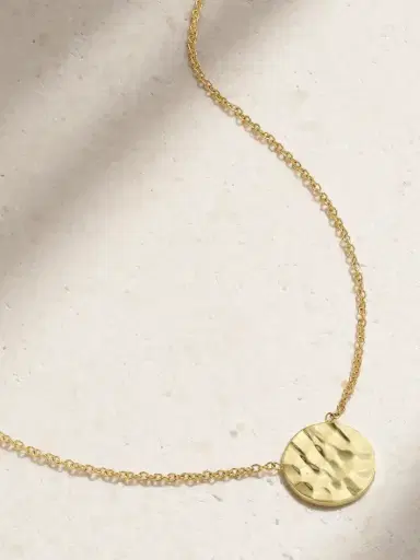 Jennifer Meyer Mini Hammered Disc 18-karat Gold Necklace | Thumbnail 1 Jennifer Meyer Mini Hammered Disc 18-karat Gold Necklace | Thumbnail 1