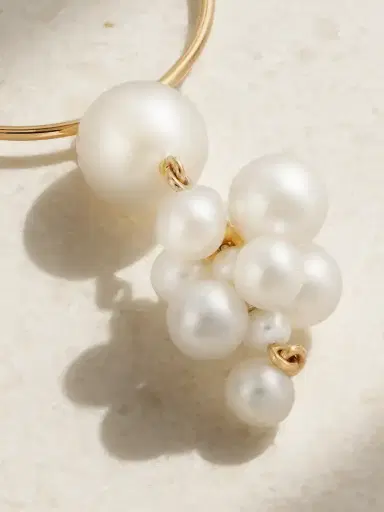 Sophie Bille Brahe Botticelli 14-karat Gold Pearl Earring | Thumbnail 3