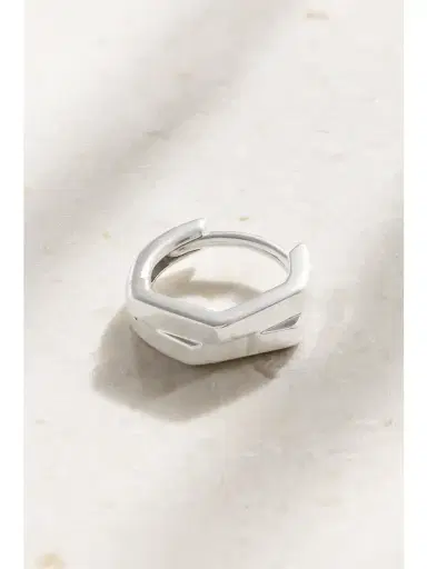 Repossi Antifer 18-karat White Gold Single Hoop Earring | Thumbnail 1 Repossi Antifer 18-karat White Gold Single Hoop Earring | Thumbnail 1