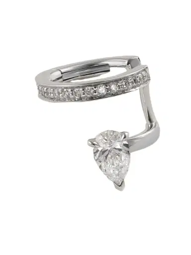 Repossi Serti Sur Vide 18-karat White Gold Diamond Ear Cuff | Thumbnail 1 Repossi Serti Sur Vide 18-karat White Gold Diamond Ear Cuff | Thumbnail 1