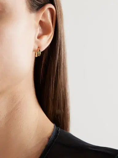 Jennifer Meyer Double Dome Mini 18-karat Gold Earrings | Thumbnail 2