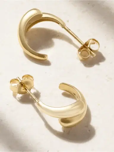 Jennifer Meyer Double Dome Mini 18-karat Gold Earrings | Thumbnail 3