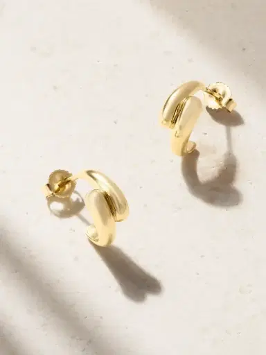 Jennifer Meyer Double Dome Mini 18-karat Gold Earrings | Thumbnail 1
