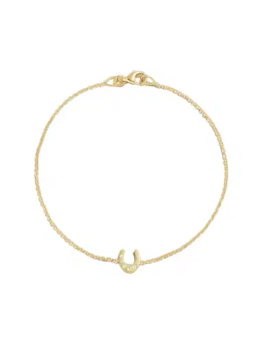 Jennifer Meyer Mini Horseshoe 18-karat Gold Diamond Bracelet | Thumbnail 1 Jennifer Meyer Mini Horseshoe 18-karat Gold Diamond Bracelet | Thumbnail 1