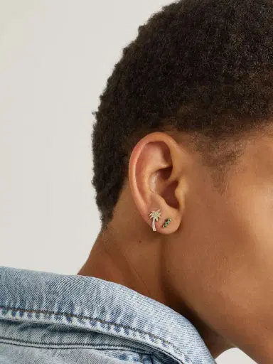 Jennifer Meyer 18-karat Gold Emerald Earrings | Thumbnail 4
