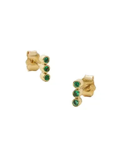 Jennifer Meyer 18-karat Gold Emerald Earrings | Thumbnail 1