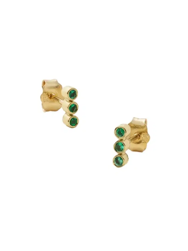 18-karat Gold Emerald Earrings
