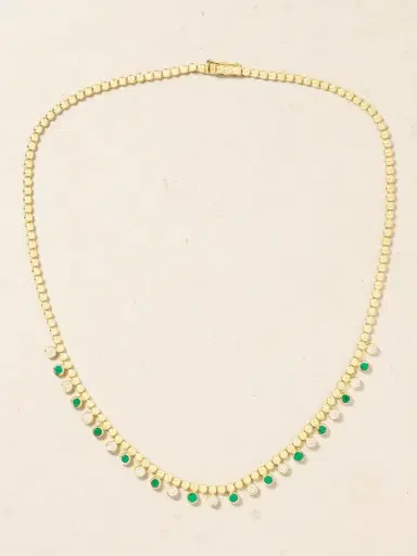 Jennifer Meyer 18-karat Gold, Emerald And Diamond Necklace | Thumbnail 4