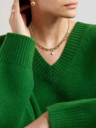Jennifer Meyer 18-karat Gold, Emerald And Diamond Necklace | Thumbnail 5
