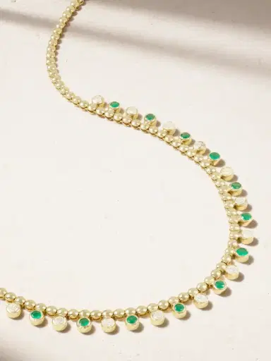 Jennifer Meyer 18-karat Gold, Emerald And Diamond Necklace | Thumbnail 1