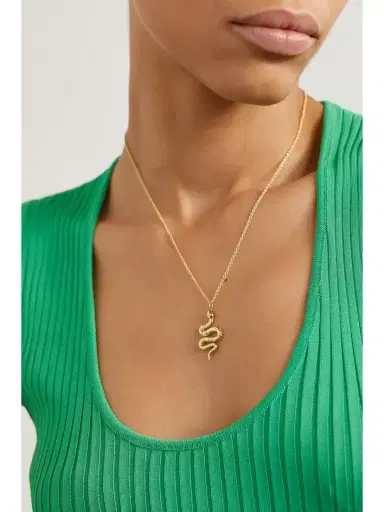 Sydney Evan Snake 14-karat Gold Diamond Necklace | Thumbnail 2 Sydney Evan Snake 14-karat Gold Diamond Necklace | Thumbnail 2