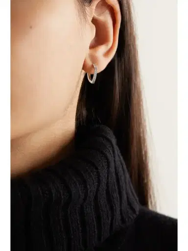 Repossi Antifer 18-karat White Gold Diamond Single Earring | Thumbnail 2 Repossi Antifer 18-karat White Gold Diamond Single Earring | Thumbnail 2