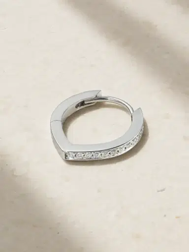 Repossi Antifer 18-karat White Gold Diamond Single Earring | Thumbnail 1 Repossi Antifer 18-karat White Gold Diamond Single Earring | Thumbnail 1
