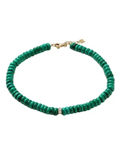 Mateo 14-karat Gold, Malachite And Diamond Bracelet | Thumbnail 1 Mateo 14-karat Gold, Malachite And Diamond Bracelet | Thumbnail 1
