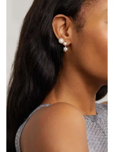 Sophie Bille Brahe Petite Deux Jeanne 14-karat Recycled Gold Pearl Single Earring | Thumbnail 4 Sophie Bille Brahe Petite Deux Jeanne 14-karat Recycled Gold Pearl Single Earring | Thumbnail 4