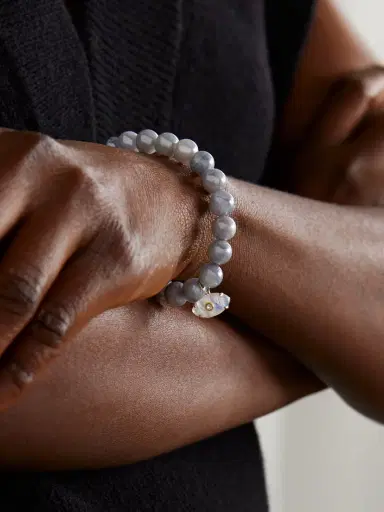 Sydney Evan Evil Eye 14-karat Gold, Moonstone And Diamond Bracelet | Thumbnail 2 Sydney Evan Evil Eye 14-karat Gold, Moonstone And Diamond Bracelet | Thumbnail 2