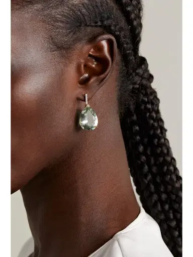 Mateo 14-karat Gold, Amethyst And Diamond Earrings | Thumbnail 2 Mateo 14-karat Gold, Amethyst And Diamond Earrings | Thumbnail 2