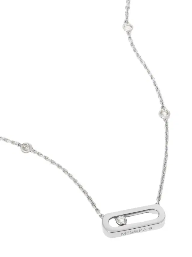 Messika Move Uno 18-karat White Gold Diamond Necklace