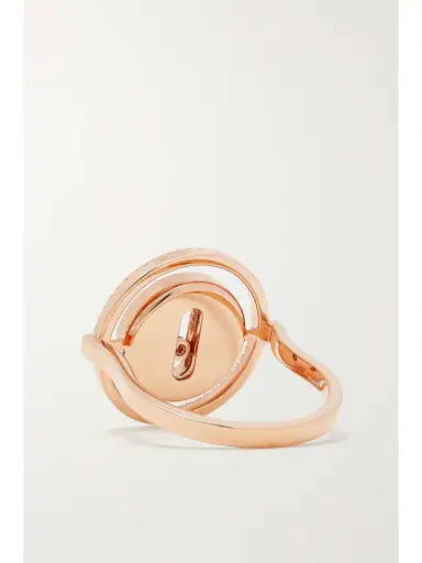 Messika Lucky Move 18-karat Rose Gold, Onyx And Diamond Ring | Thumbnail 5