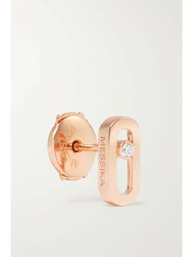 Messika Move Uno 18-karat Rose Gold Diamond Earrings | Thumbnail 3 Messika Move Uno 18-karat Rose Gold Diamond Earrings | Thumbnail 3