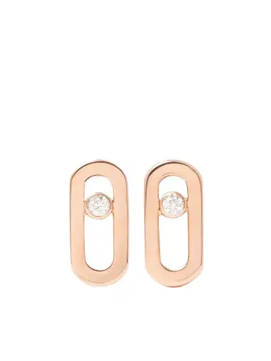 Messika Move Uno 18-karat Rose Gold Diamond Earrings | Thumbnail 1 Messika Move Uno 18-karat Rose Gold Diamond Earrings | Thumbnail 1