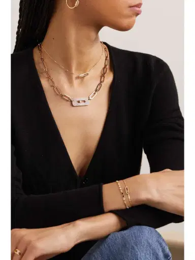 Messika My Move King 18-karat Rose Gold Diamond Necklace | Thumbnail 5