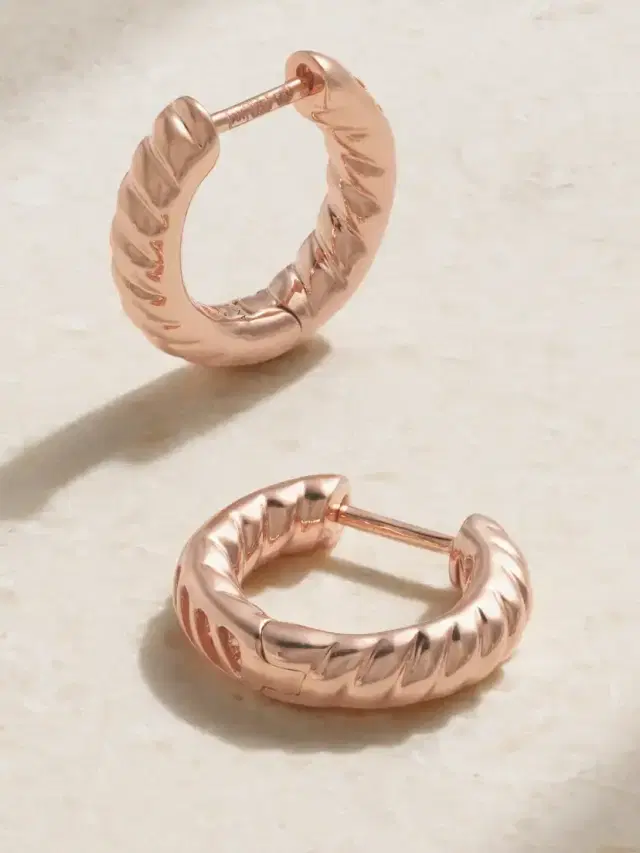 Zoe 18-karat Rose Gold Hoop Earrings