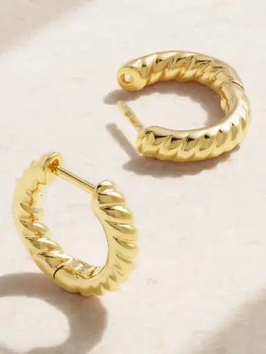 Anita Ko Zoe 18-karat Gold Hoop Earrings | Thumbnail 3 Anita Ko Zoe 18-karat Gold Hoop Earrings | Thumbnail 3