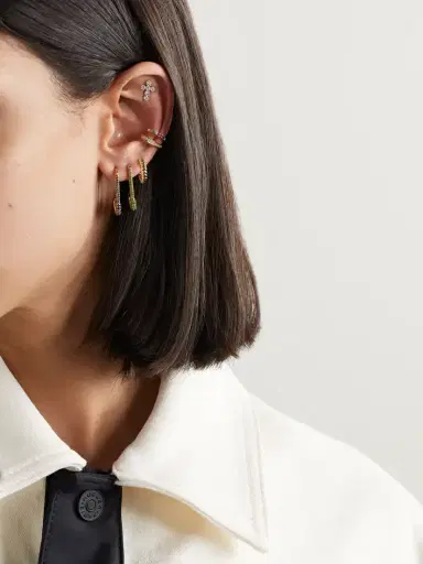Anita Ko Zoe 18-karat Gold Hoop Earrings | Thumbnail 4 Anita Ko Zoe 18-karat Gold Hoop Earrings | Thumbnail 4