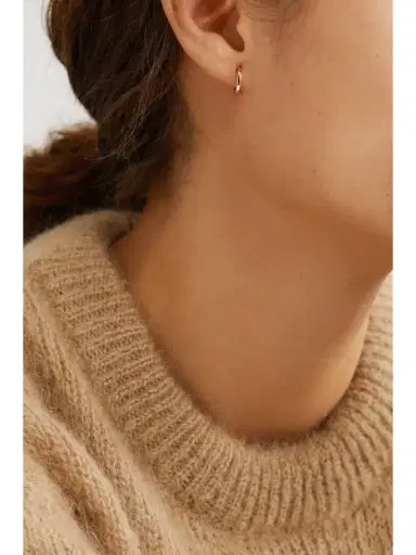 Anita Ko Huggies 18-karat Rose Gold Hoop Earrings | Thumbnail 5